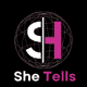 She Tells - Αυτή Λέει - Λογότυπο